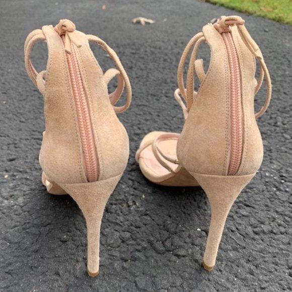 Stuart Weitzman ‘Myex’ nude strappy barely there sandals - size 9 - Picture 6 of 14